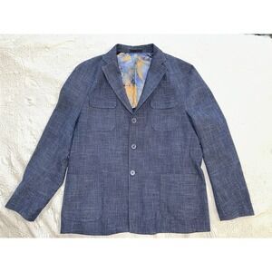 Tallia Men's Slim-Fit Lightweight Raglan Sport Coat,‎ Navy, 44 Reg EUC